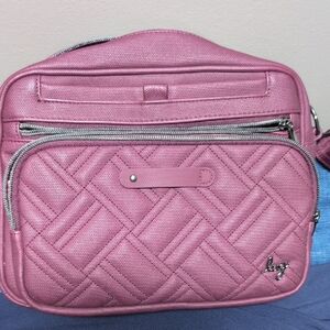 Lug Quilted Crossbody Bag in Rose